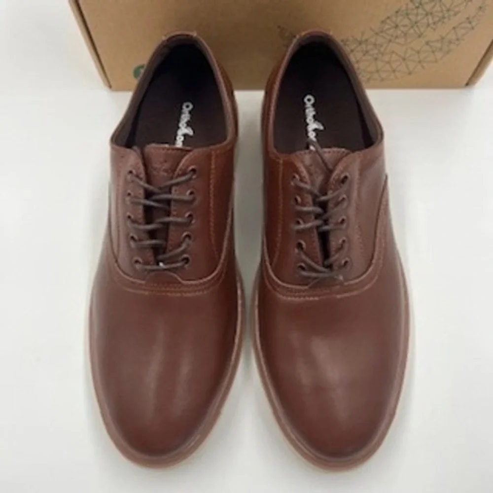 OrthoComfoot Mens leather Brown Oxford Dress Shoes OFLK07B Size‎ EU 42 US 9
